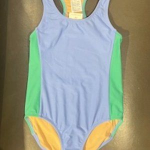 J. Crew Girls' colorblock racerback one-piece swimsuit with UPF 50